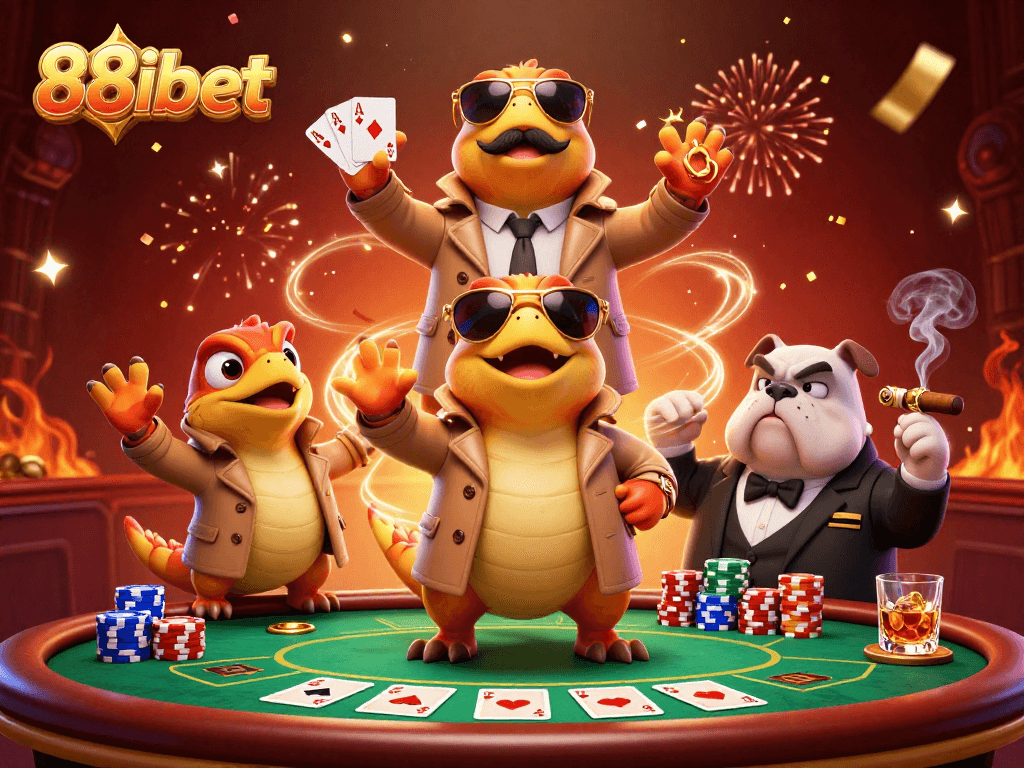Enjoy the thrilling casino scene with 88ibet featuring raptors and action-packed elements.