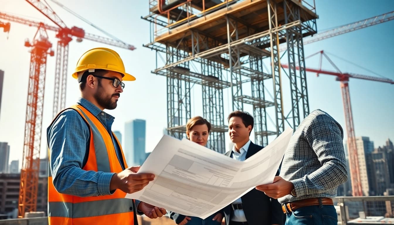 Manhattan Construction Manager coordinates activities at a dynamic construction site in NYC.