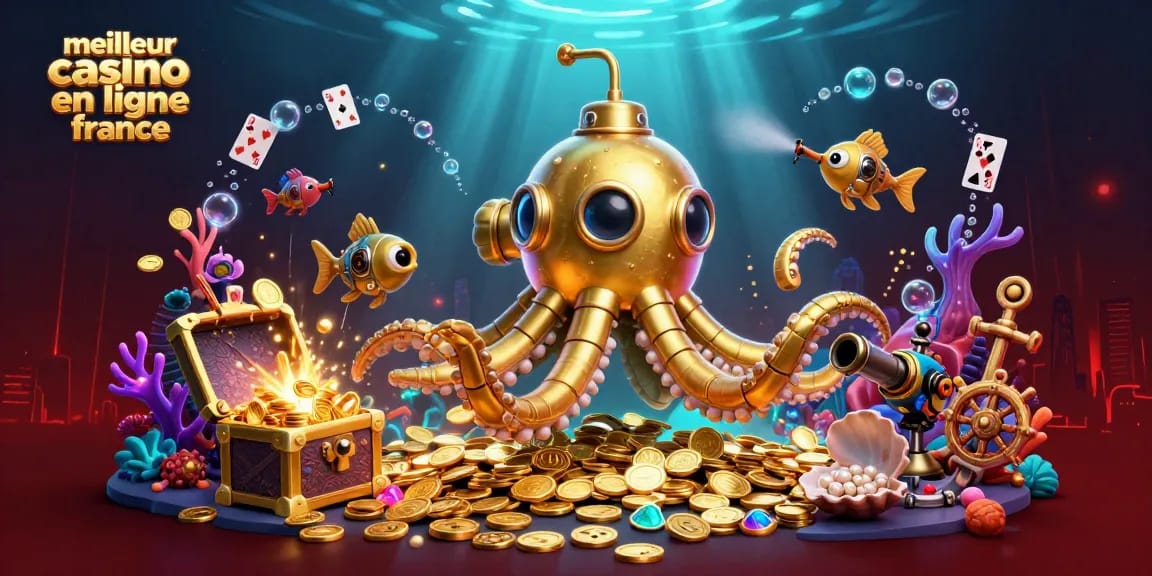 Jouez au meilleur casino en ligne France et découvrez des trésors à travers cette illustration dynamique.