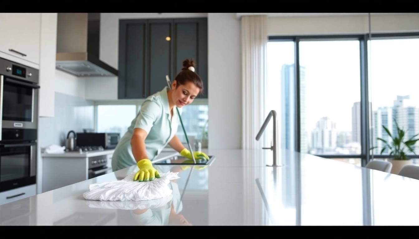 Experience meticulous Bond cleaning brisbane with professionals ensuring spotless kitchen surfaces.