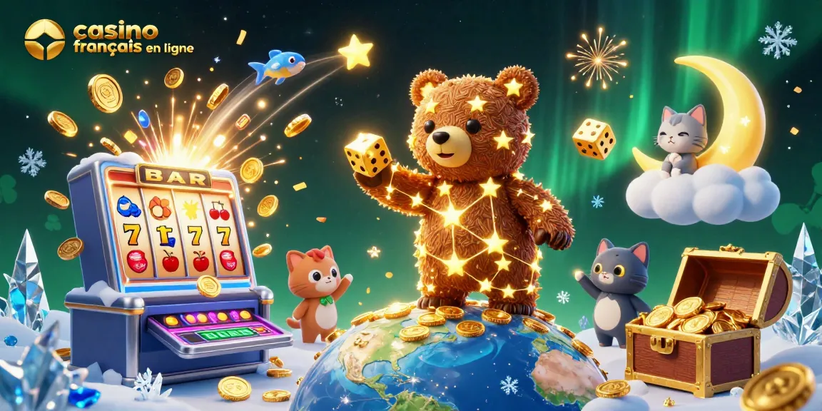Profitez de l'excitation des jeux de casino francais en ligne avec une scène animée de jackpot.