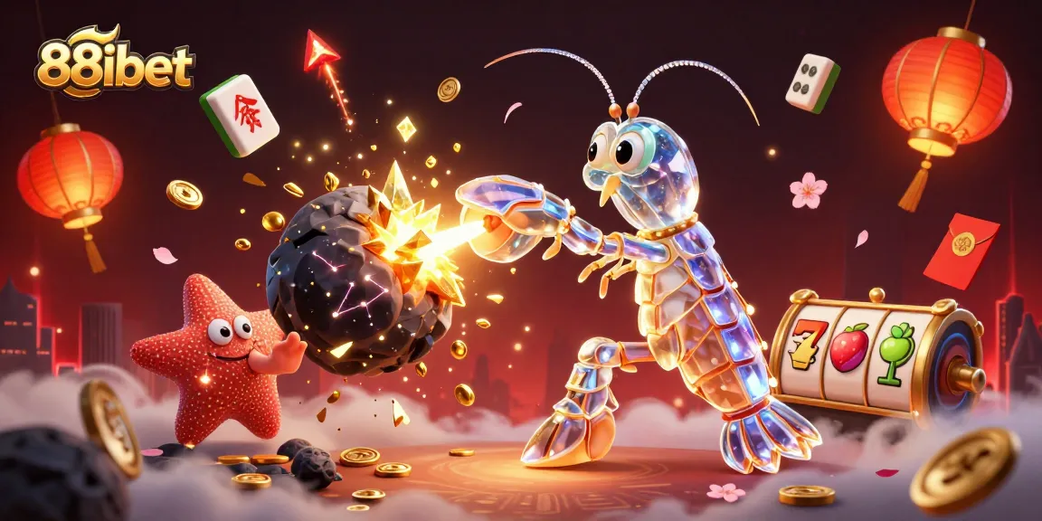 Play thrilling games at 88ibet, where a galactic samurai shrimp reveals treasure in an exciting casino adventure.