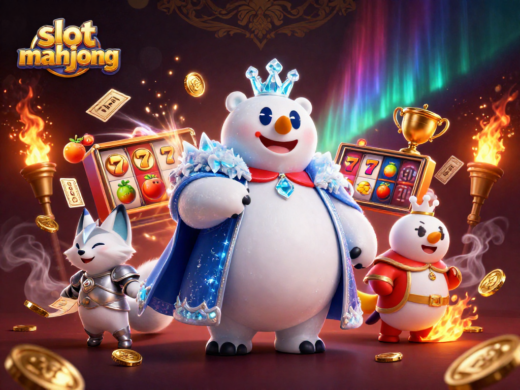 Spin the slot mahjong reels with lively characters and casino elements in a rich 3D scene.