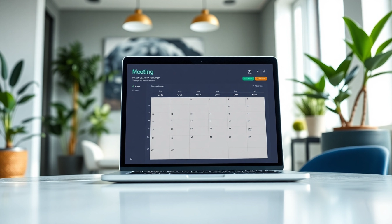 Schedule meetings effortlessly with a smarter Calendly alternative interface displayed on a laptop.