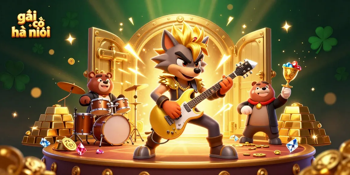 Experience an electrifying casino night with gái gọi hà nội 3D rock star wolf and treasure elements.