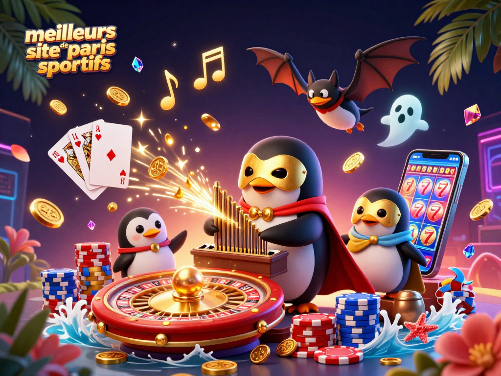 Pariez sur les meilleurs sites de paris sportifs avec cette illustration de casino dynamique.