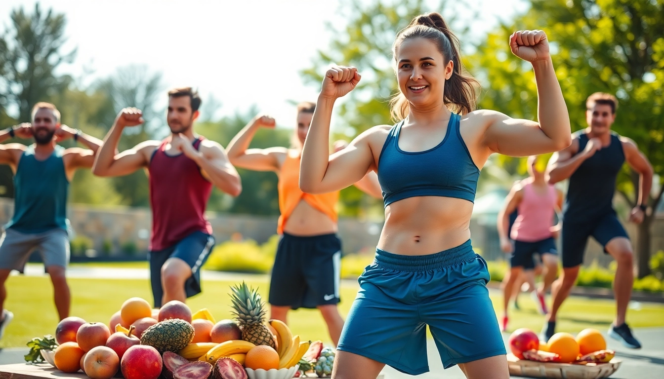 Engaging athletes in action representing the synergy of Fitness and Nutrition in a vibrant outdoor setting.