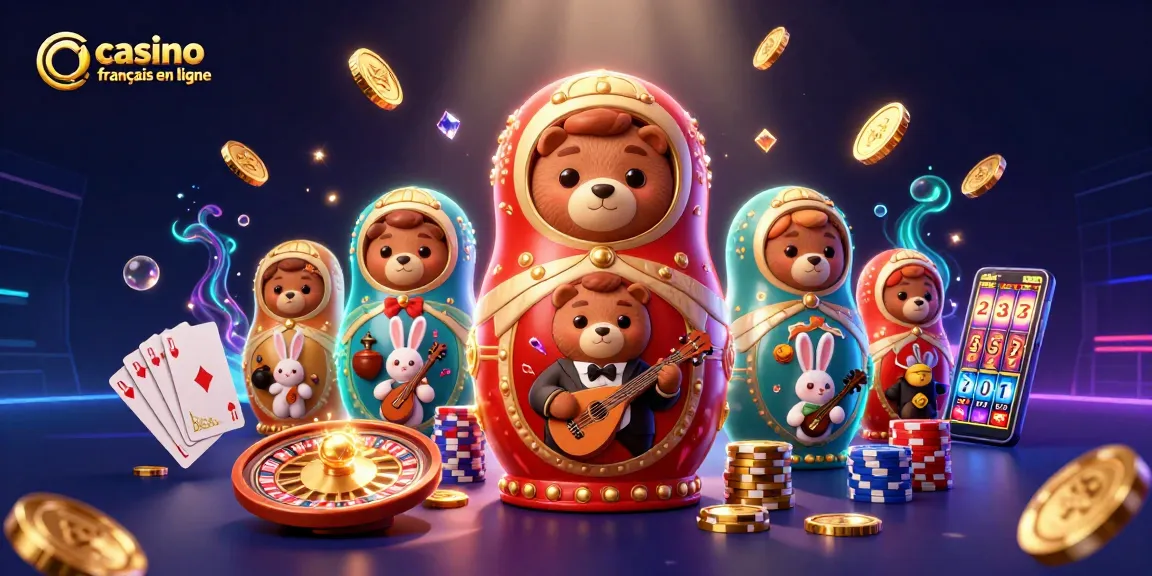 Gagnez gros au casino français en ligne avec des ours matriochkas et des jeux de cartes.