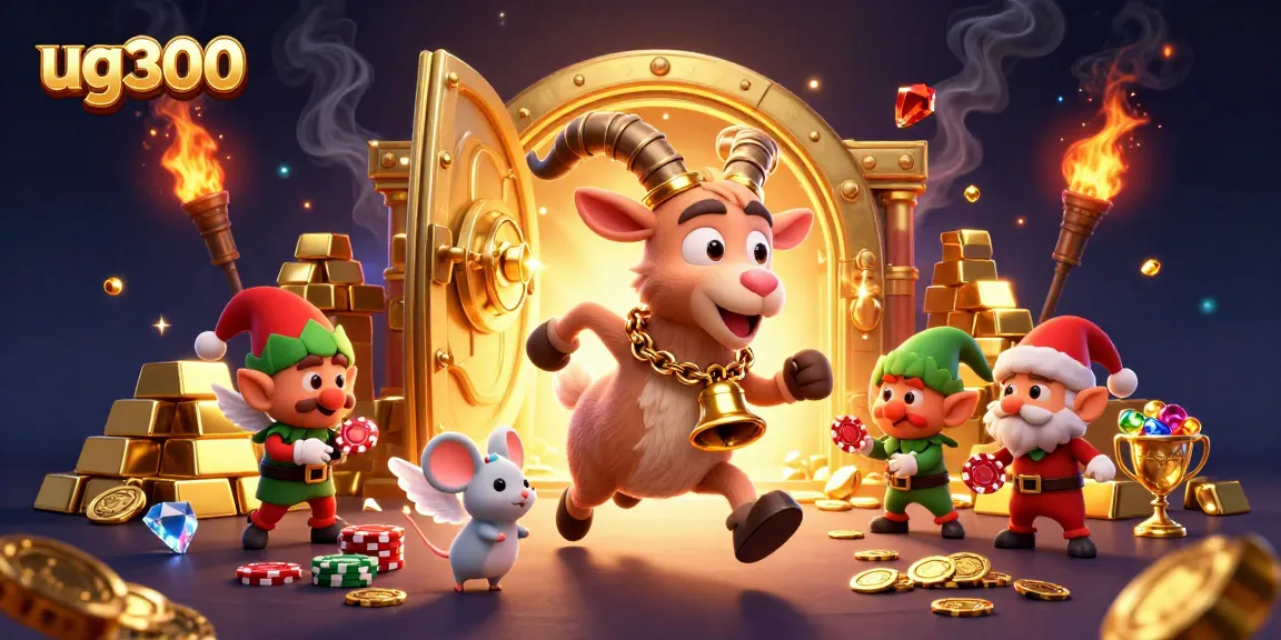 Buruan mainkan di ug300, kasino dengan gambaran Krampus menggoda dan gemerlap harta karun!