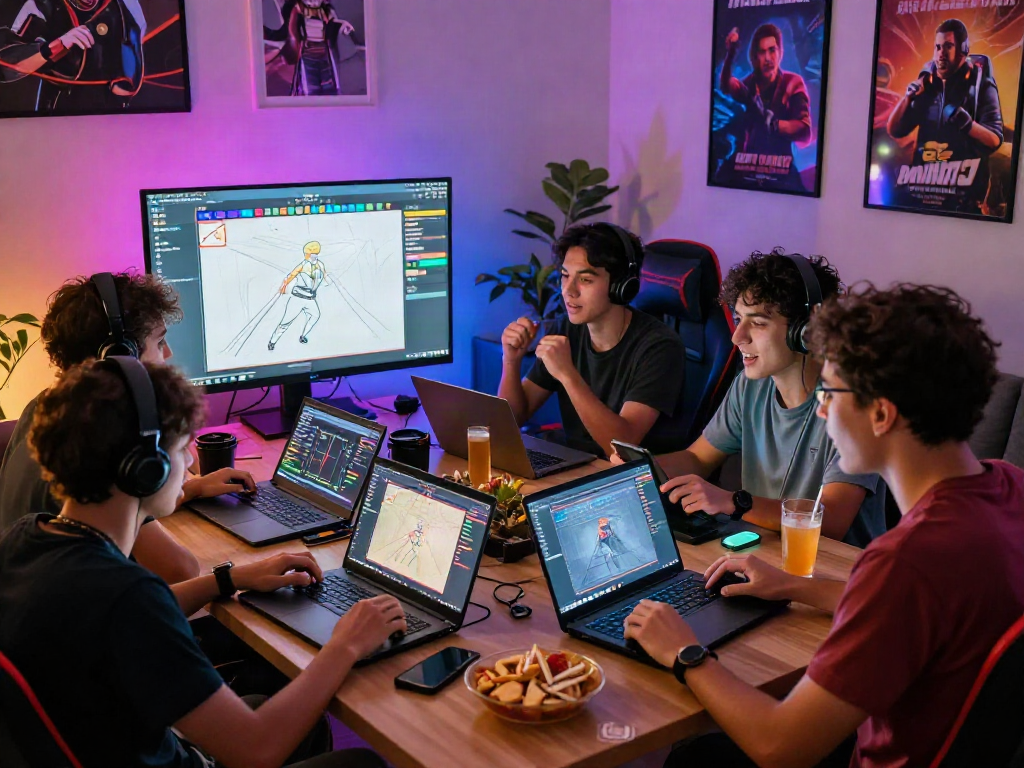 Friends enjoying bandar ze togel online together in a lively gaming atmosphere, showcasing excitement and engagement.