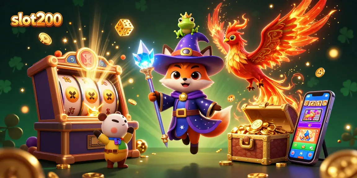 Experience the thrilling action at slot200 with vivid energy from the magical wizard fox and phoenix.