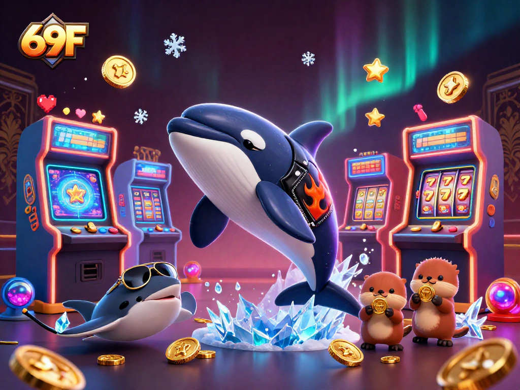 Atraia as emoções do cassino com 69F: orca, raias e lontras colecionando moedas de ouro.