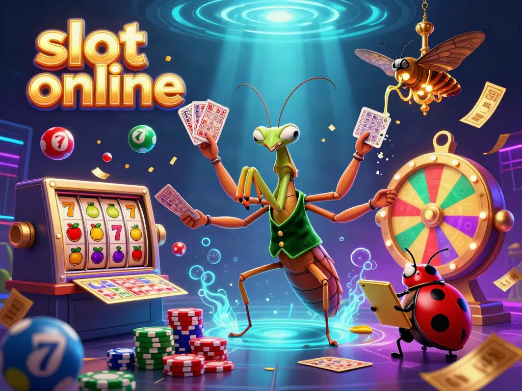 Experience thrilling slot online action with colorful elements and vibrant characters in a dynamic casino scene.