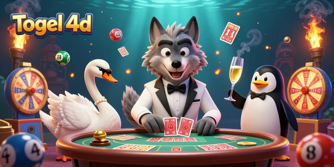 Engage in thrilling Togel 4d gameplay with our dynamic illustration showcasing exciting lottery elements.