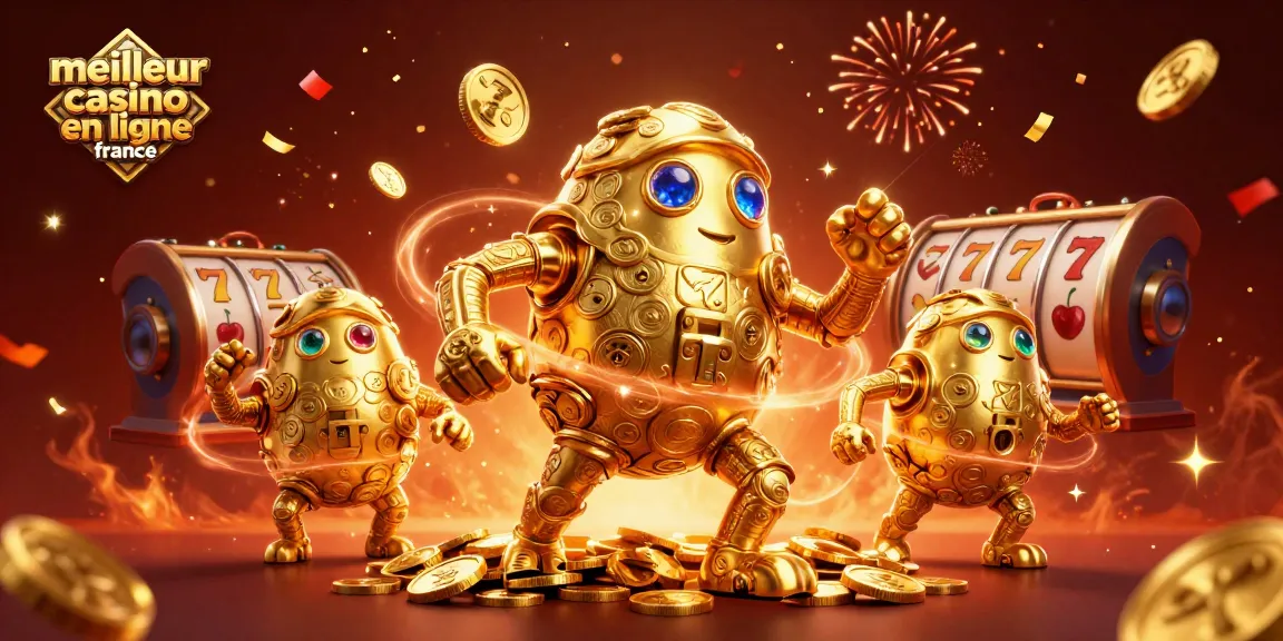 Profitez du meilleur casino en ligne France avec une illustration 3D dynamique de jeu de machines à sous.