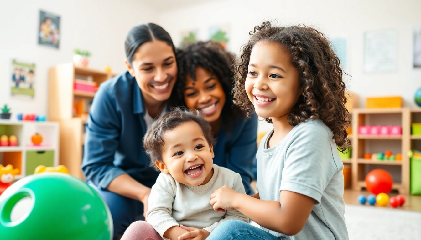 Utilizing ABA therapy, a therapist effectively engages a child in a supportive learning environment.