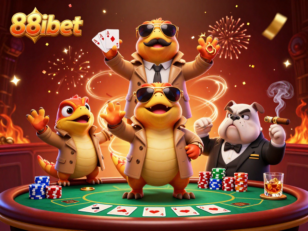 Enjoy the thrilling casino scene with 88ibet featuring raptors and action-packed elements.