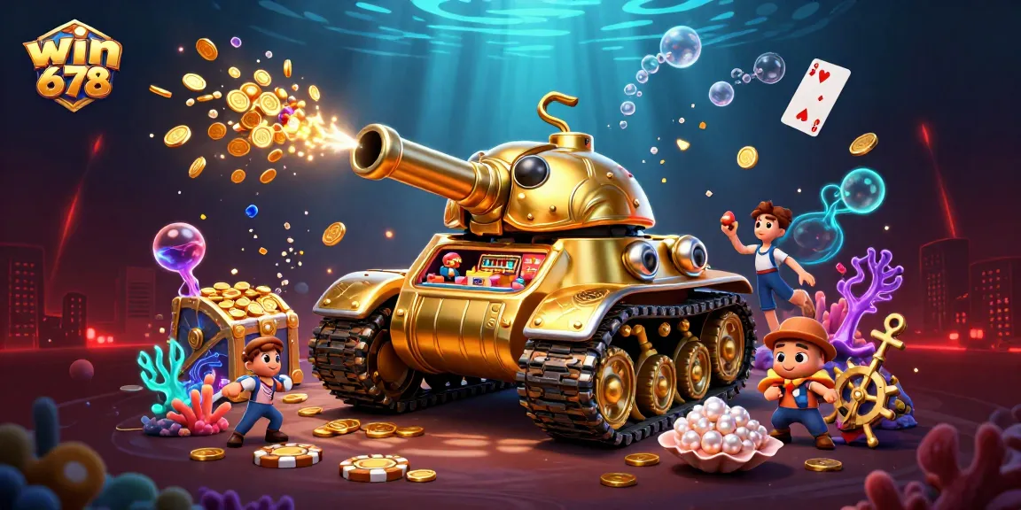 Experience excitement with win678 in a visually rich 3D digital casino scene filled with vibrant game elements.