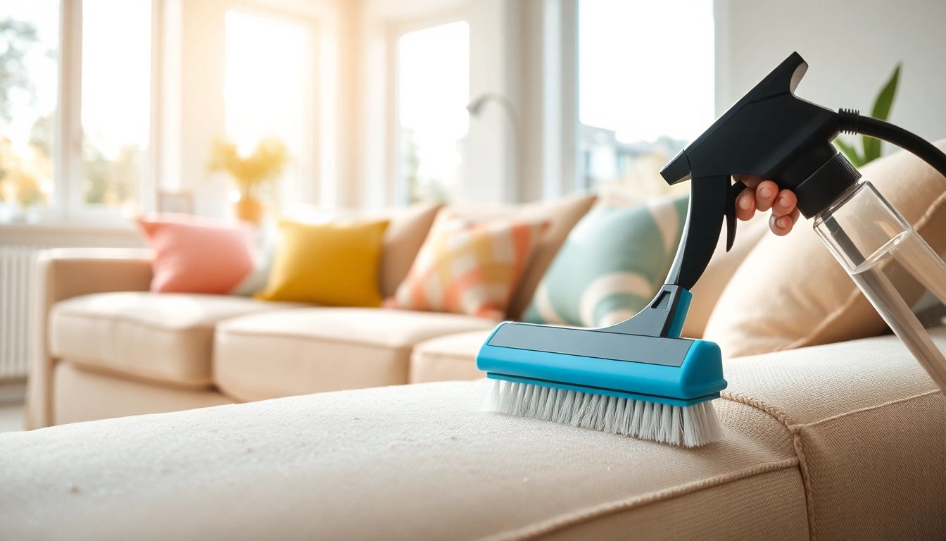 Engaging scene of upholstery cleaning lincoln ca showcasing a vibrant living room with clean furnishings.