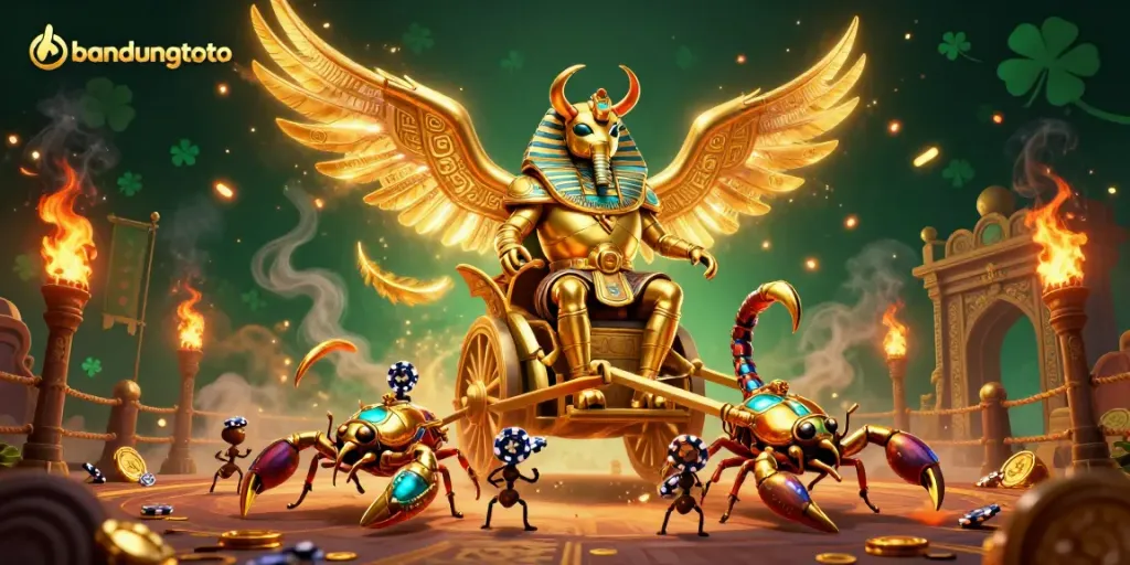 Join the fun at bandungtoto with thrilling gaming, a colossal golden scarab beetle, and epic visuals.