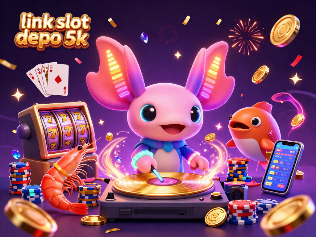 Engage with link slot depo 5k and experience dynamic winning moments with lively characters in a vibrant casino scene.
